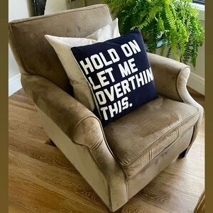 Set of 2 Cushion Covers - Apricot, Black + White ‘Hold On Let Me Overthink This’
